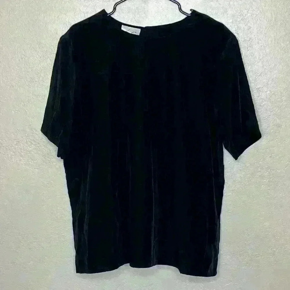 Vintage Kathie Lee Black Blouse Size 18W - Picture 1 of 5